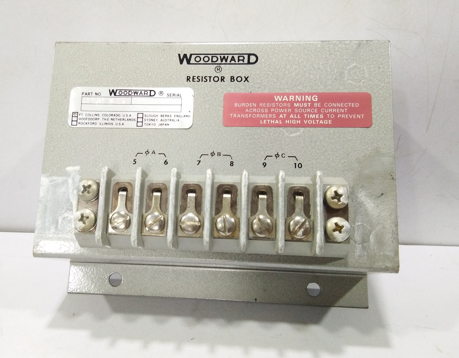 WOODWARD 8270-145 RESISTOR BOX