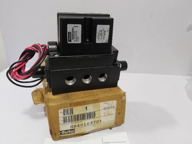 PARKER SS40103701 PNEUMATIC VALVE 3/8 DS 2P 120V/60