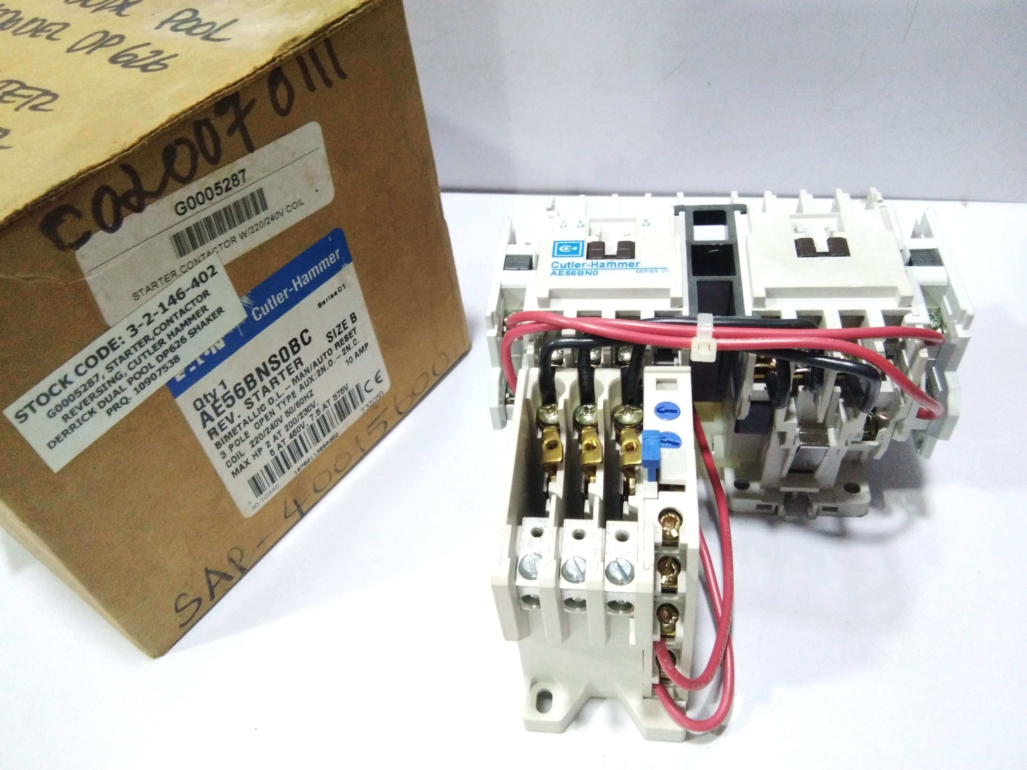 EATON CUTLER-HAMMER AE56BNS0BC SERIES C1 REV. STARTER SIZE B