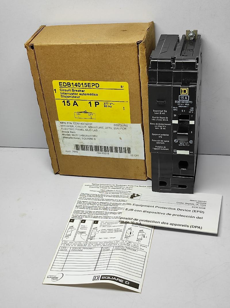 SQUARE D EDB14015EPD CIRCUIT BREAKER