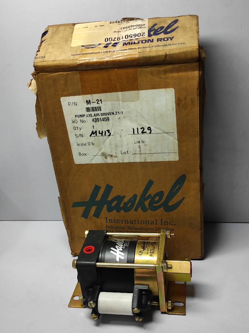 Haskel M-21 Liquid Air Driven Pump