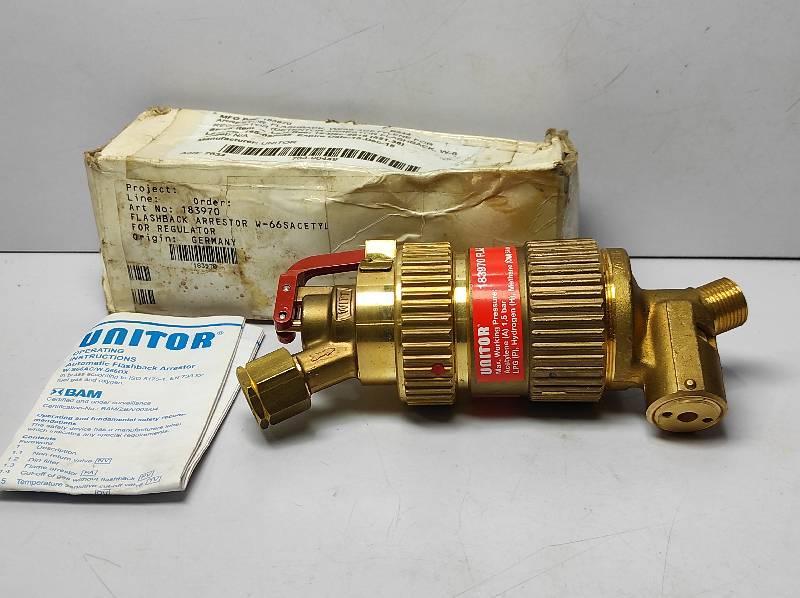 Unitor 183970 Flashback Arrestor W-66S Acetylene