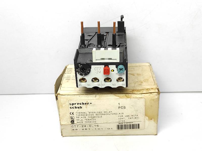 Sprecher Schuh CT7-24-0.16 Thermal Overload Relay