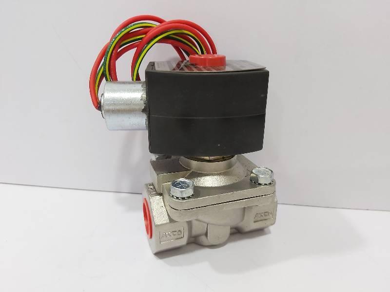 Asco EF8210G087 Steel Solenoid Valve 24VDC 1/2NPT 40PSI