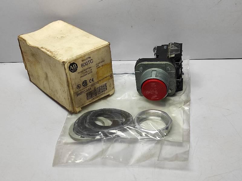 Allen Bradley 800TC-A6A Ser T Push Button Red Flush Head