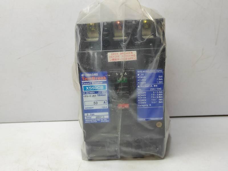 Terasaki XS50CB TemBreak Circuit Breaker 3P 50A PM