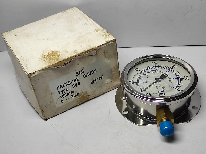 SLC BVS Pressure Gauge 100mm 0-3bar 0-0.3MPa