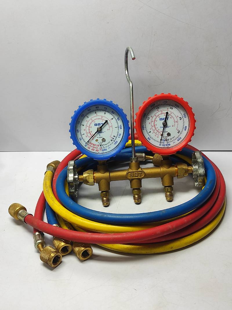 BBT R-22 134A 404A Manifold Gage 1.5M Hose 3000PSI