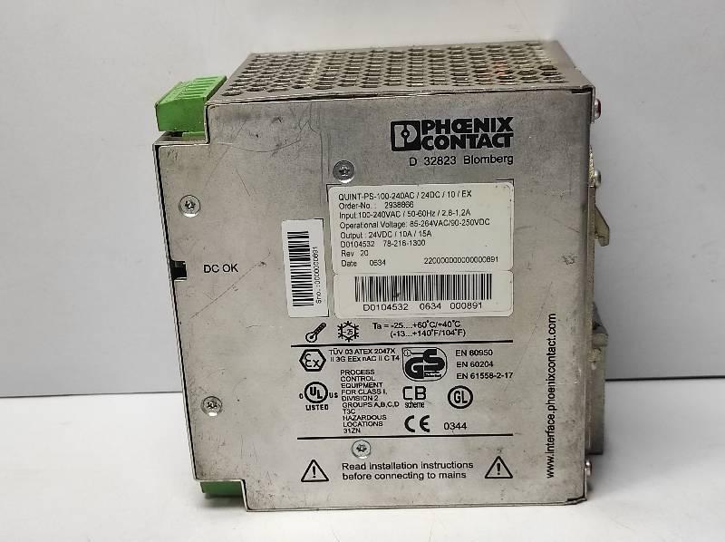 Phoenix Contact Quint-PS-100-240AC/24DC/10/EX Power Supply