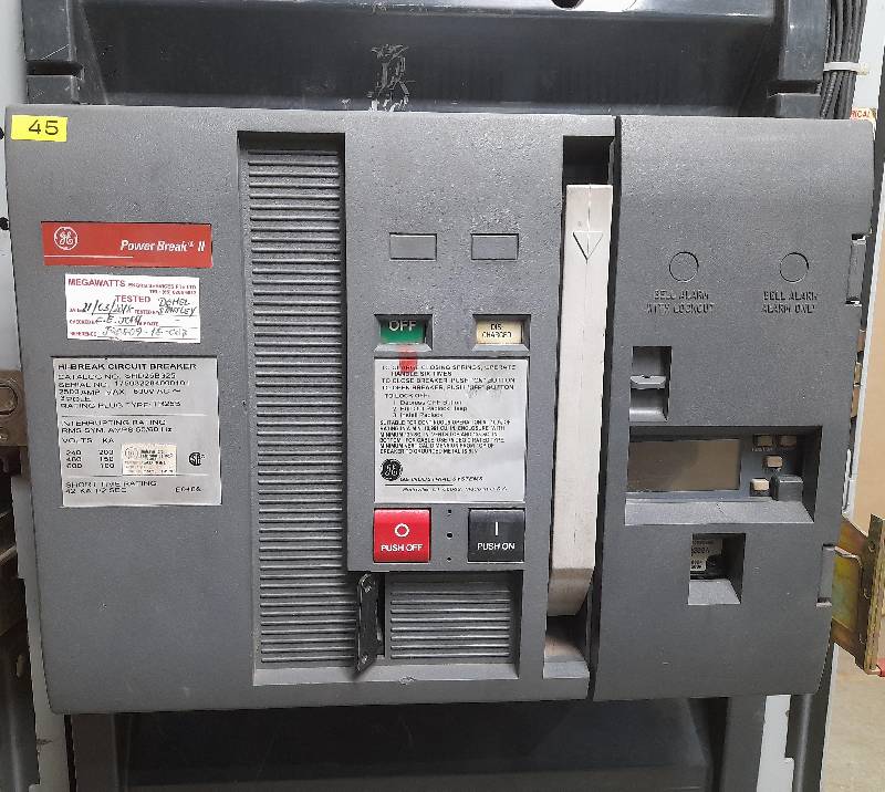 GE SHD25B325 HI-Break Circuit Breaker 2500A Frame Rating & 2000A Trip Unit