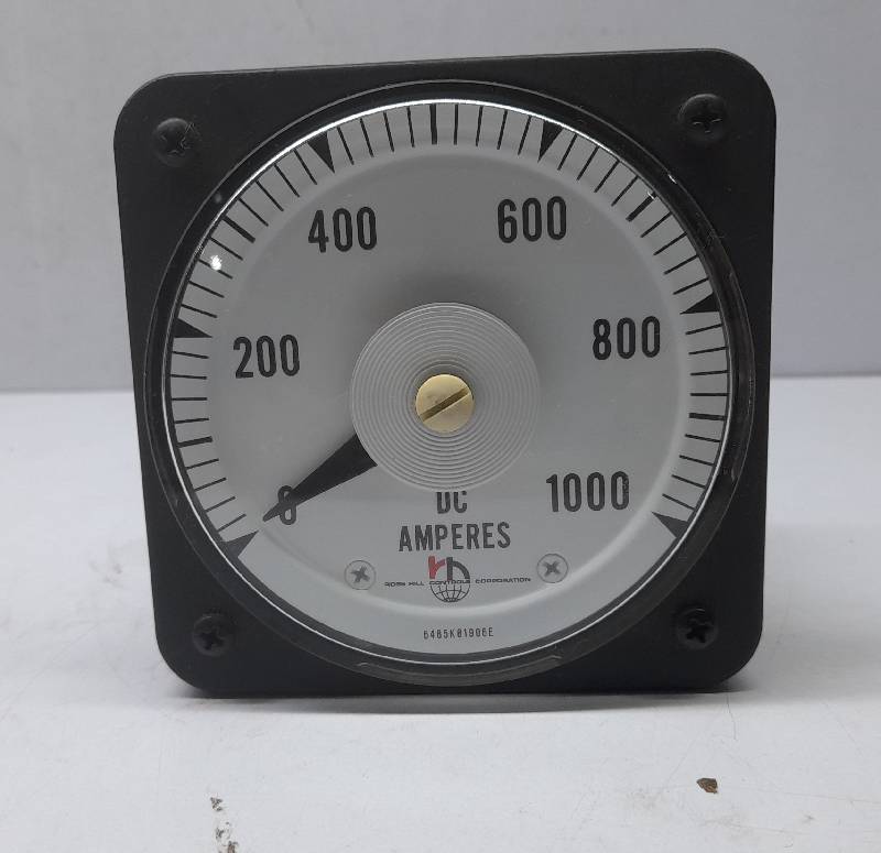 General Electric DB40 DC Ammeter 50-103111FAFA2PIX RTG 1MA DC Ross Hill 0-1000 DC Amperes 6485K81906E