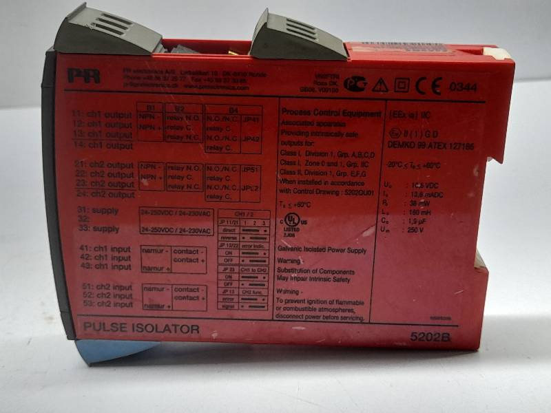 PR 5202B Pulse Isolator Supply 24-230VAC 24-250VDC 1.5W 50/60Hz