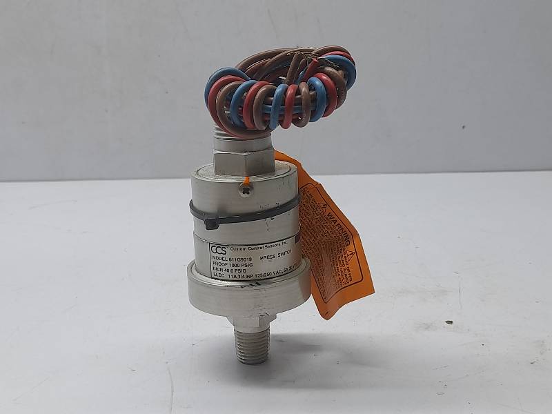 CCS Custom Control Sensors 611G9019 Pressure Switch Proof 1000 PSIG Incr 40.0 PSIG