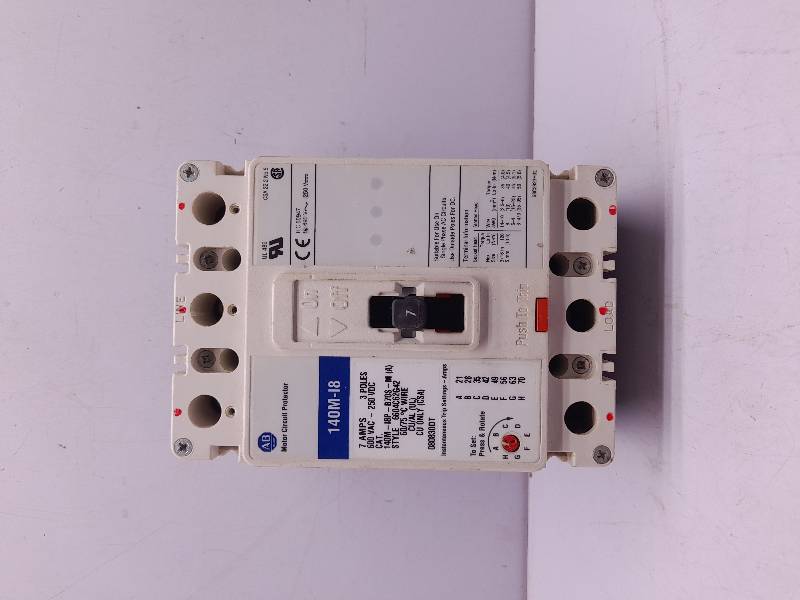 Allen Bradley 140M-I8P-B70S-M(A) Circuit Breaker 7A 3P 140M-I8