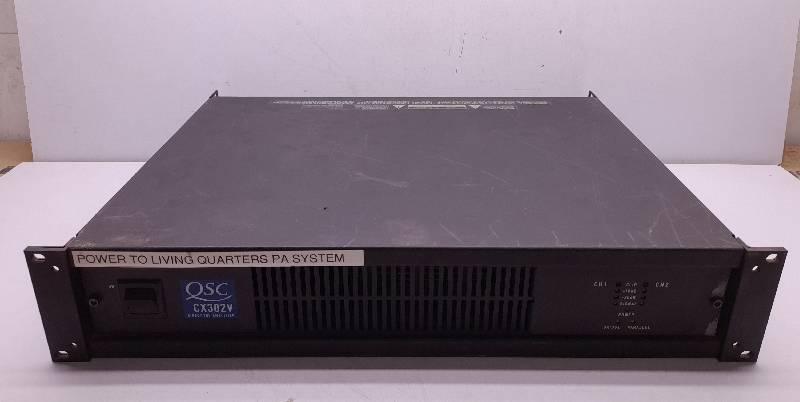 QSC CX302V Power Amplifier Output Power Per Ch/Volt 300W/70.7V 120V~ 4.5A 50/60Hz