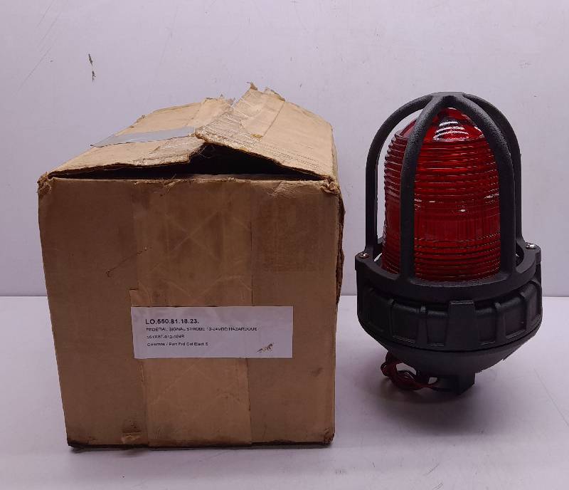 Federal Signal 151XST Visual Signal Red Strobe Light 12-24VDC 1.3-.6A Ser B 151XST-012-024R