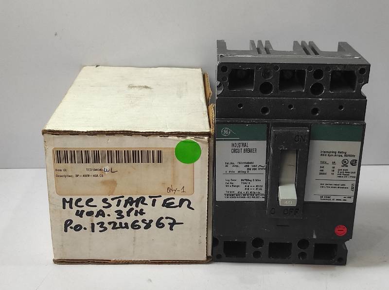 GE TED134040V Industrial Circuit Breaker 40Amp