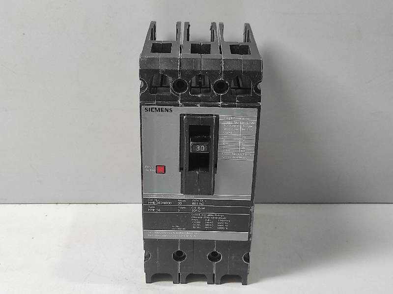 Siemens HHED63M030 MCCB 50C3P 30A 600V W/LO Lug