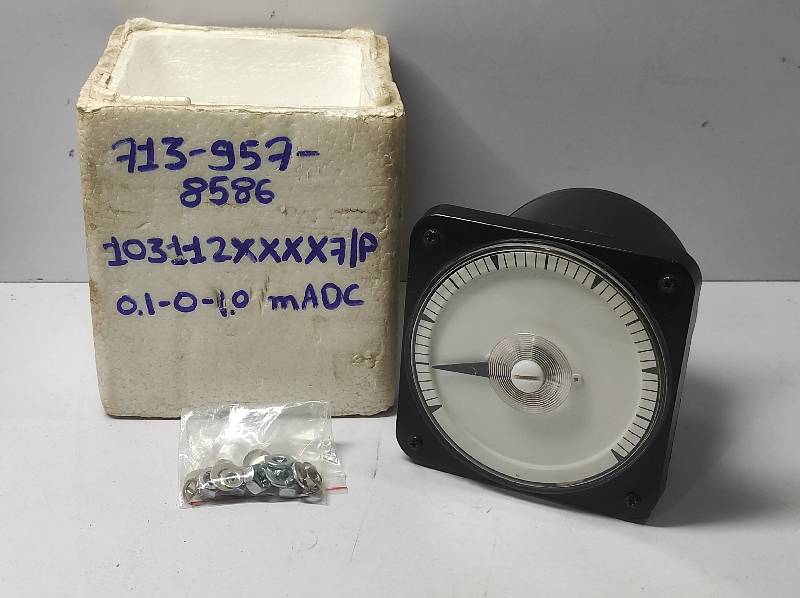 Yokogawa 103112XXXX7/P Blank Scale 0.1-0-1.0mADC Meter