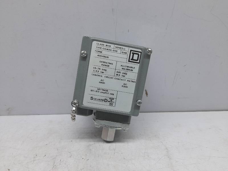 Square D 9012 GAW24-S112 Ser C Pressure Switch 40048241