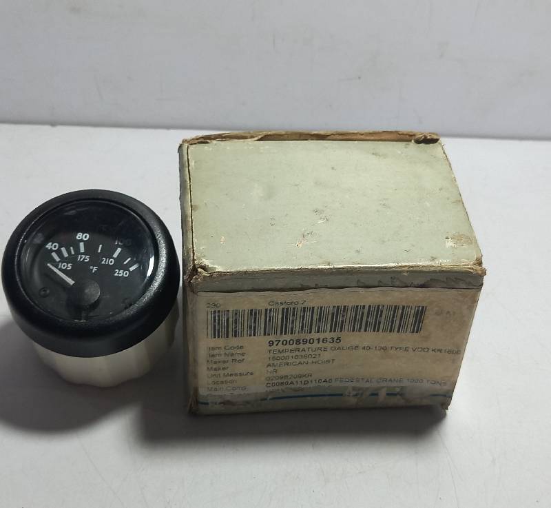 VDO KR 1600 40-120?C 105-250?F Temperature Gauge American-Hoist 18000103621