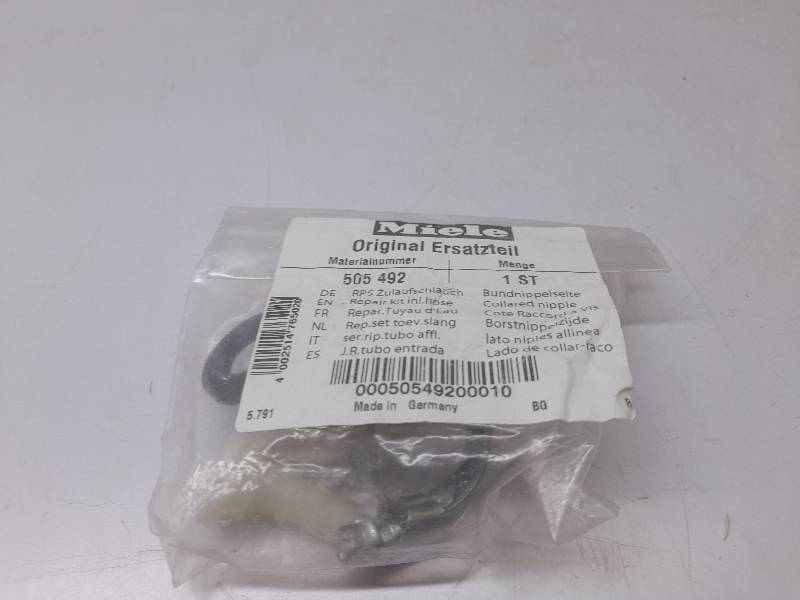 Miele 505 492 Repair Kit Inlet Hose Collared Nipple