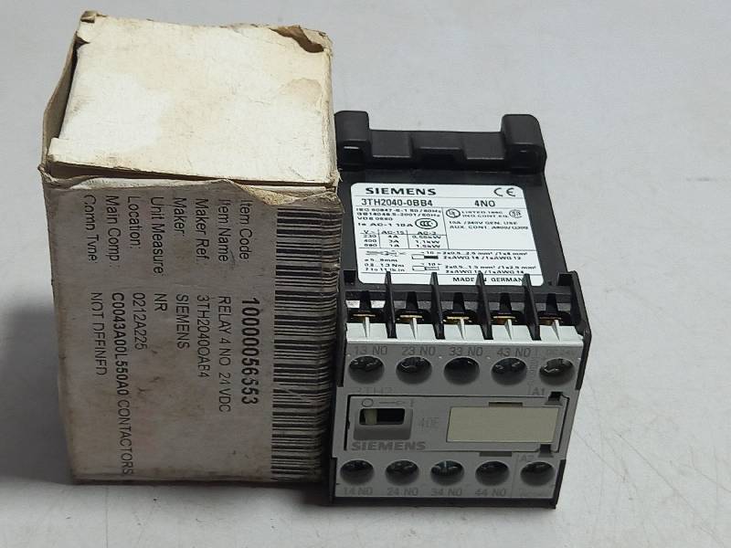 Siemens 3TH20 22-0BB4 Control Relay 4NO 24VDC