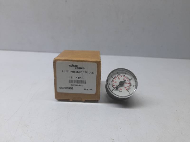 Spirax Sarco 0530500 1.12” Pressure Gauge 0-7 Bar 0-100 PSI