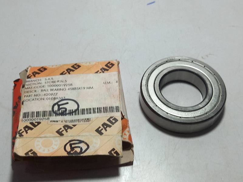 FAG 6209ZZ BALL BEARING 45*85*19MM