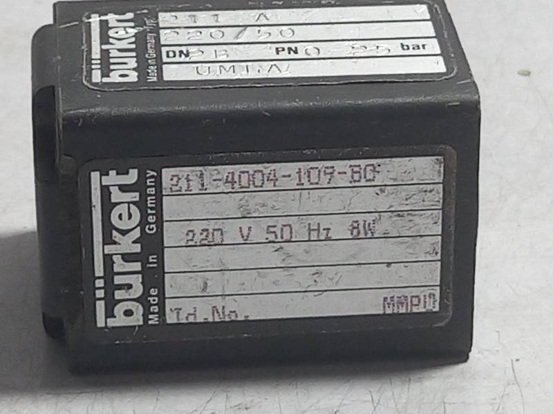 BURKERT 211-4004-109-BO SOLENOID COIL  220V 50Hz 8W