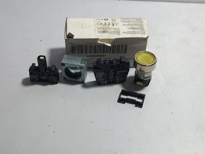 Siemens 3SB36550AA31 Illuminated Flat Pushbutton