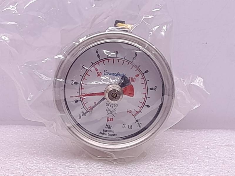 Swagelok PGI-63B-BG10-CA01-AXIJ Pressure Gauge  0-10bar, 0-145PSI 