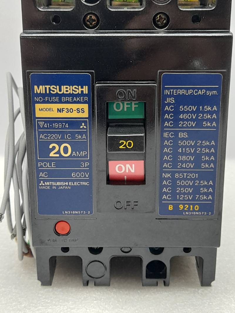 MITSUBISHI NF30-SS  NO FUSE BREAKER  POLE-3  AC 600V 