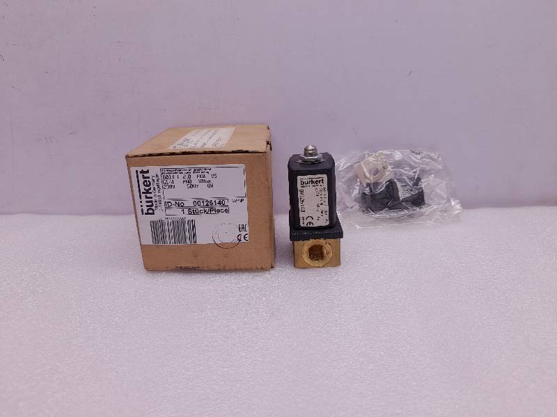 BURKERT 00126140 SOLENOID VALVE G1/4” PN10BAR  230V/50Hz/8W 