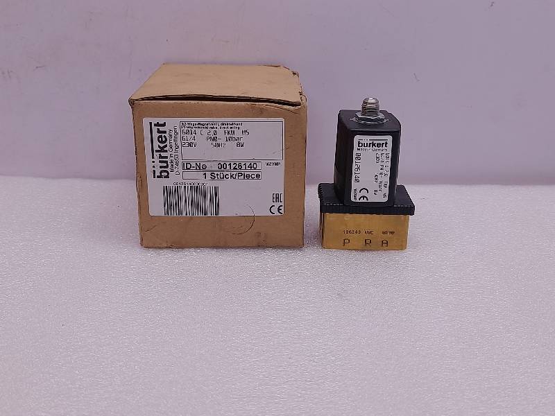 BURKRET 00126140  SOLENOID VALVE 0-10bar, 230V  50Hz 8W 