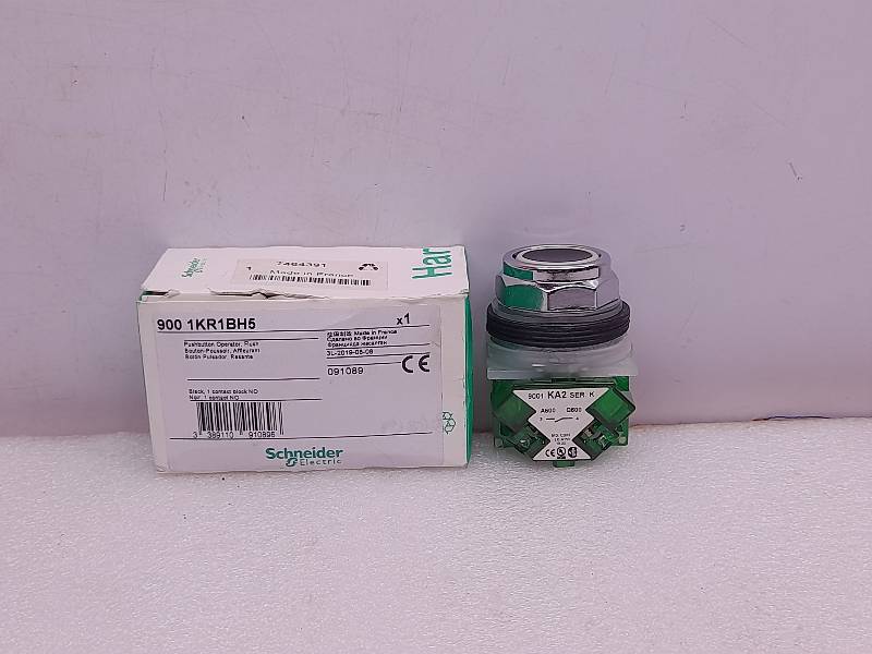 SCHNEIDER ELECTRIC 900 KR1BH5  PUSHBUTTON OPERTAOR  BLACK 2NO+2NC 