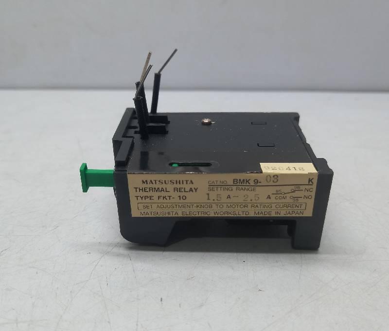 Matsushita BMK9-03  Thermal Overload Relay  Type: FKT-10