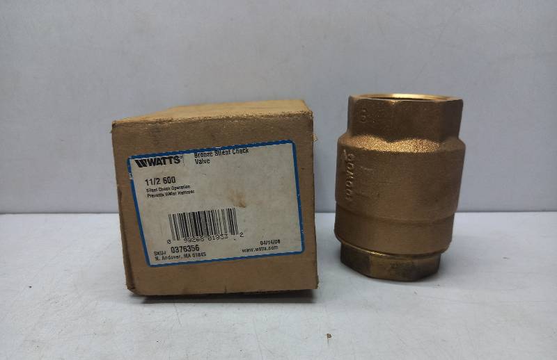 Watts 0376356  Bronze Silent Check Valve  Size: 11/2 