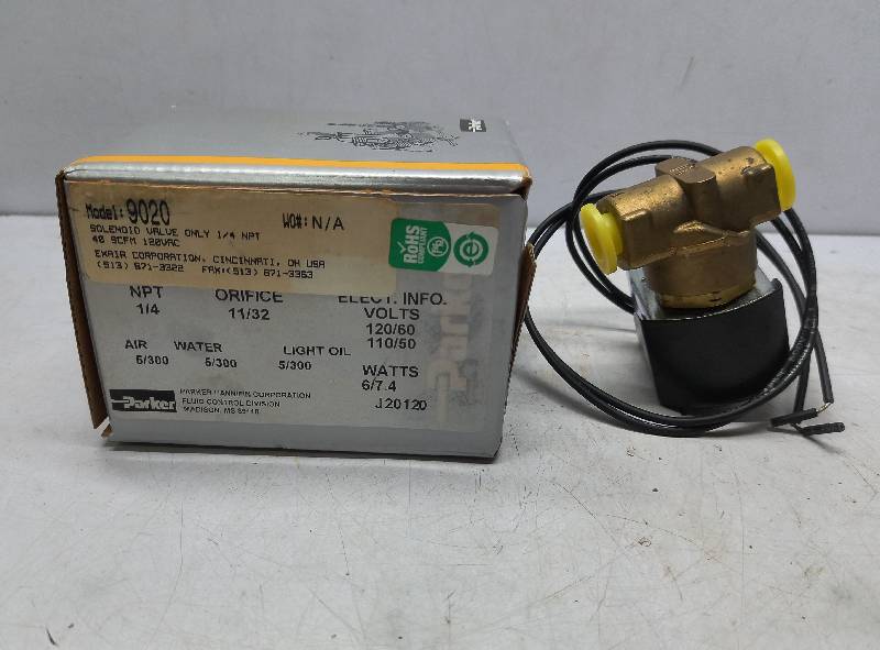 Parker 9020  Solenoid Valve  1/4 NPT