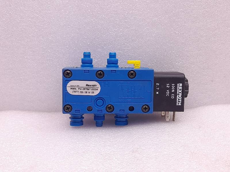 Rexroth PW-067697-00004 Pneumatic Directional Control Valve  100% ED 12 VDC 2.7W 