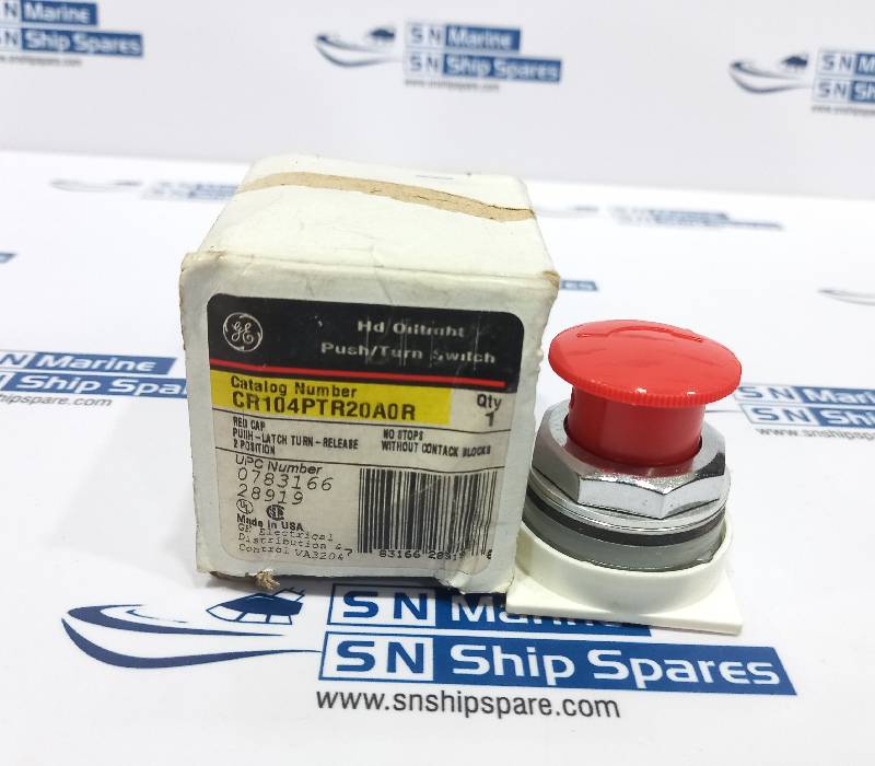 General Electric CR104PTR20A0R Red Cap Hd Oiltight Push/Turn Switch