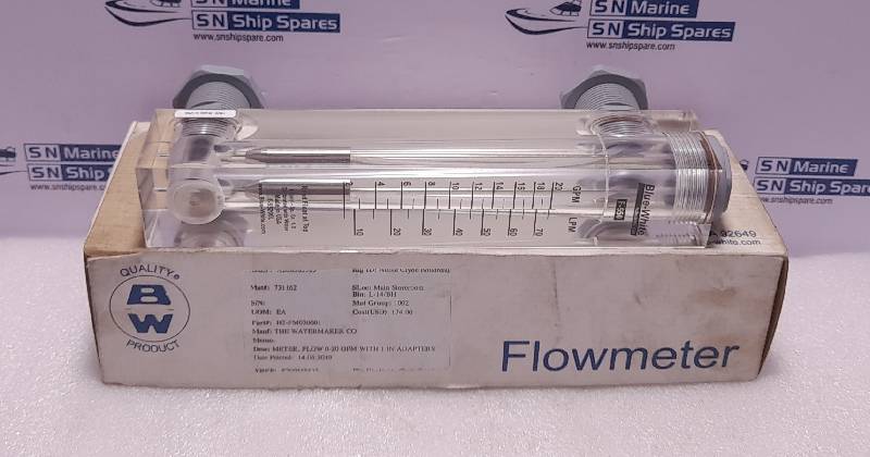 Blue White F-55200LFlowmeterF-550 2-20 GPM 1.0” M/NPT29014-001 F-550