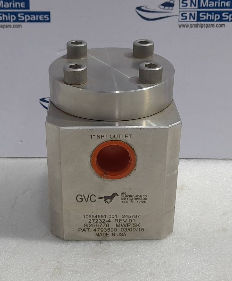 Gilmore GVC 10654551-001 Check Valve 245787 27232-4 Rev 01 G256778 MWP 5K 4793590