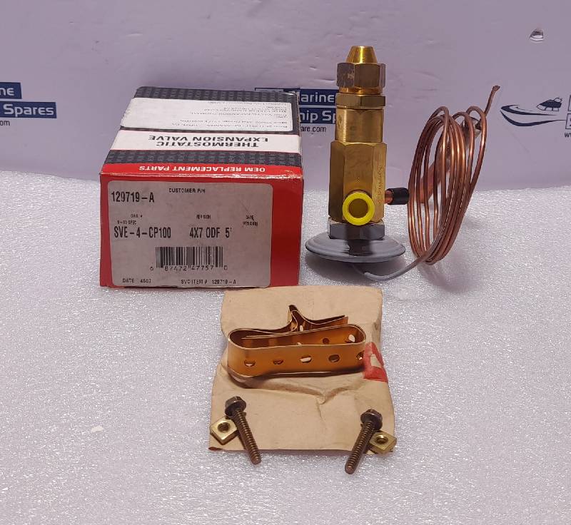 Sporlan SVE-4-CP100 Thermal Expansion Valve 4X7 ODF 5’ Parker 129719 129719-A