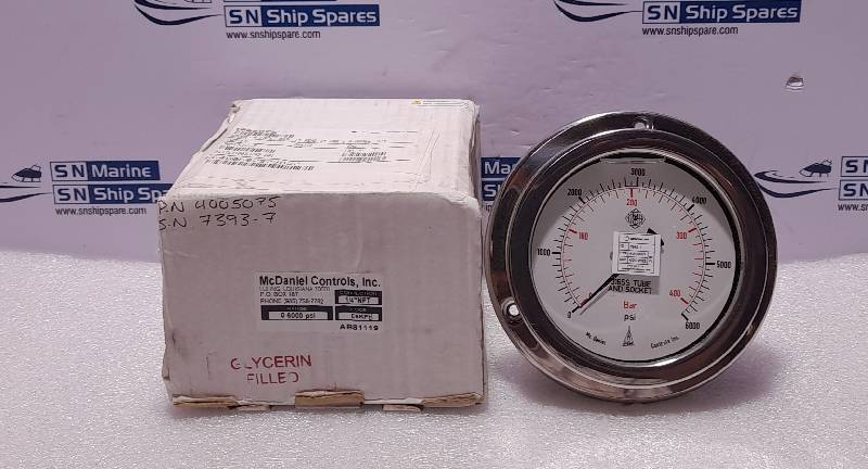 McDaniel Controls 0-6000 PSI 0-400 Bar ¼” NPT Pressure Gauge NOV 4005075