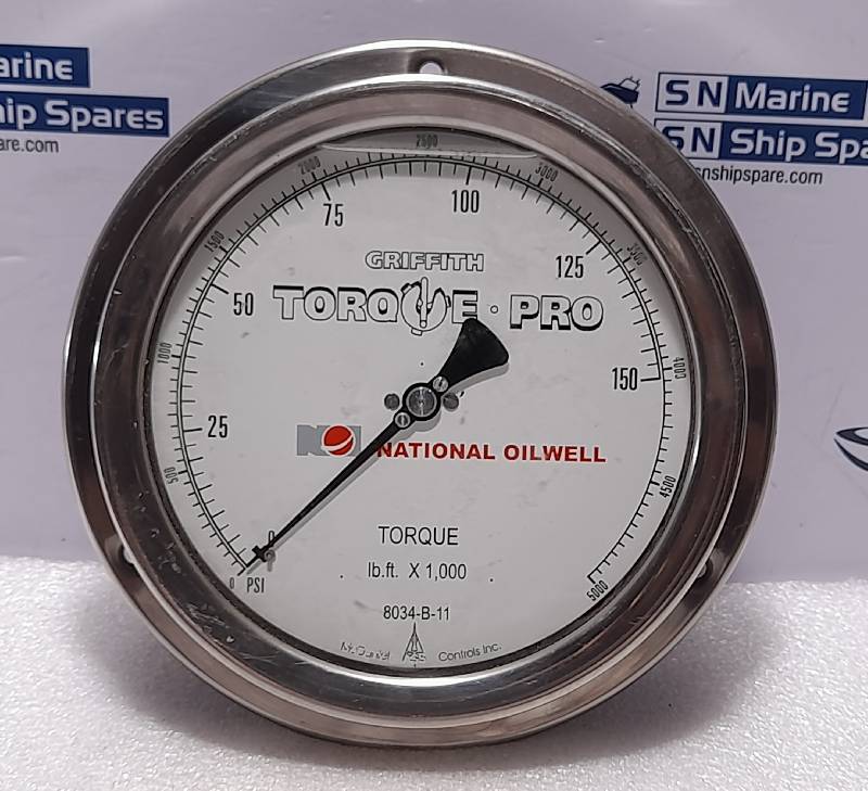 McDaniel National Oilwell 8034-B-11 Griffith Torque Pro 0-5000 PSI 0-150 Torque