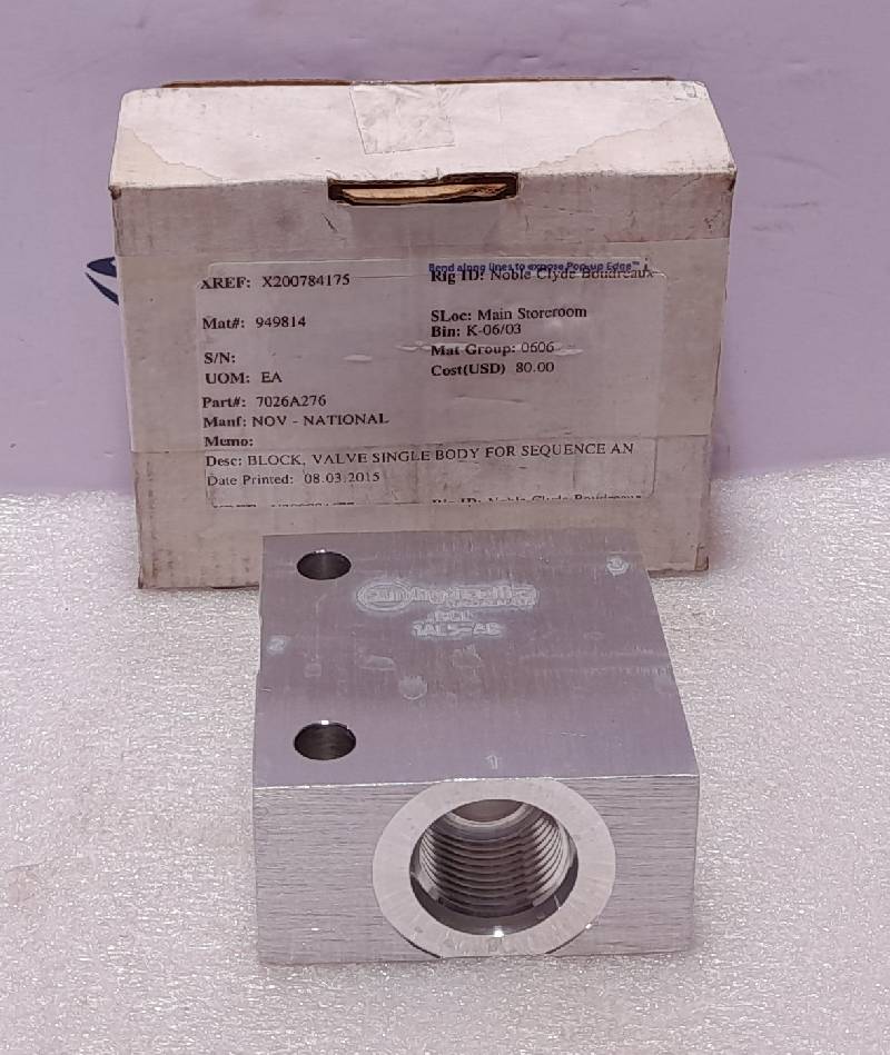 Sun Hydraulics BCL Valve Block NOV 7026A276