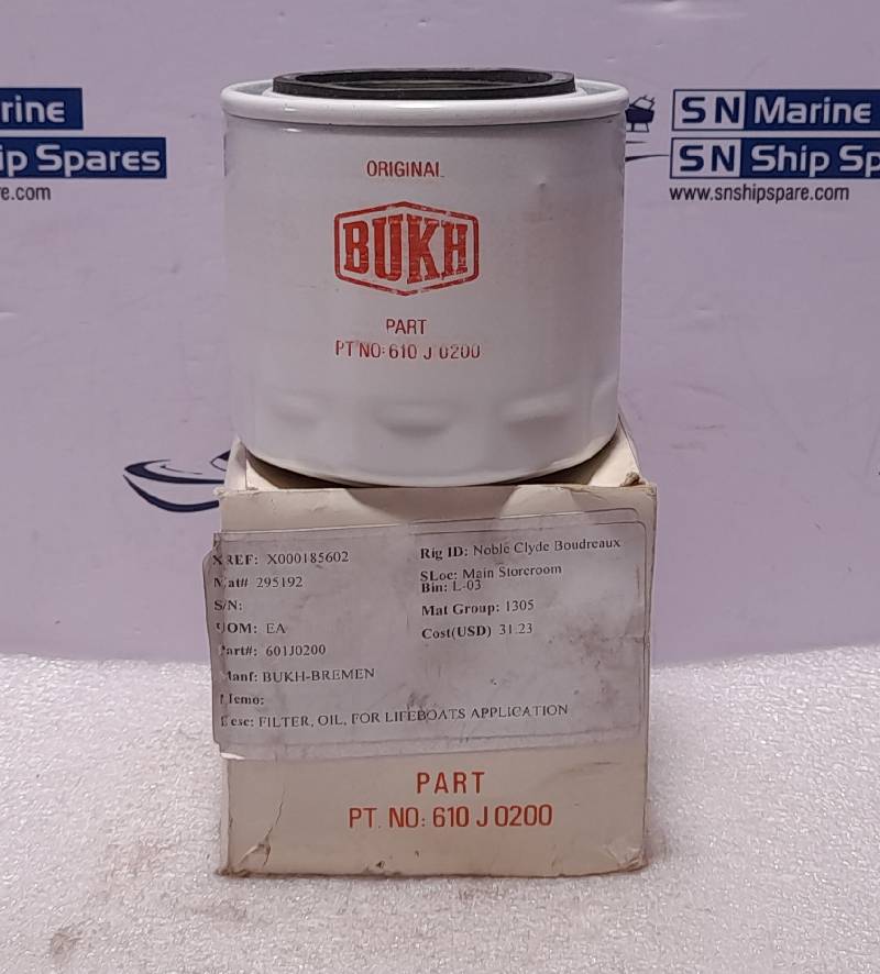 Bukh 610 J 0200 Oil Filter 610 J0200 610J0200