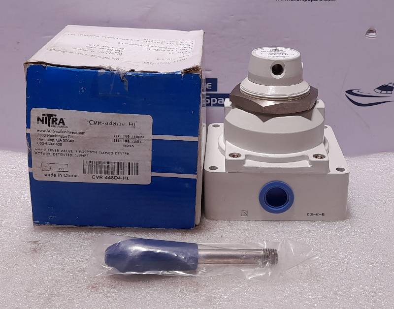 Nitra CVR-448D4-HL Hand Lever Valve 3-Position Close Center Rotary Detented ½NPT