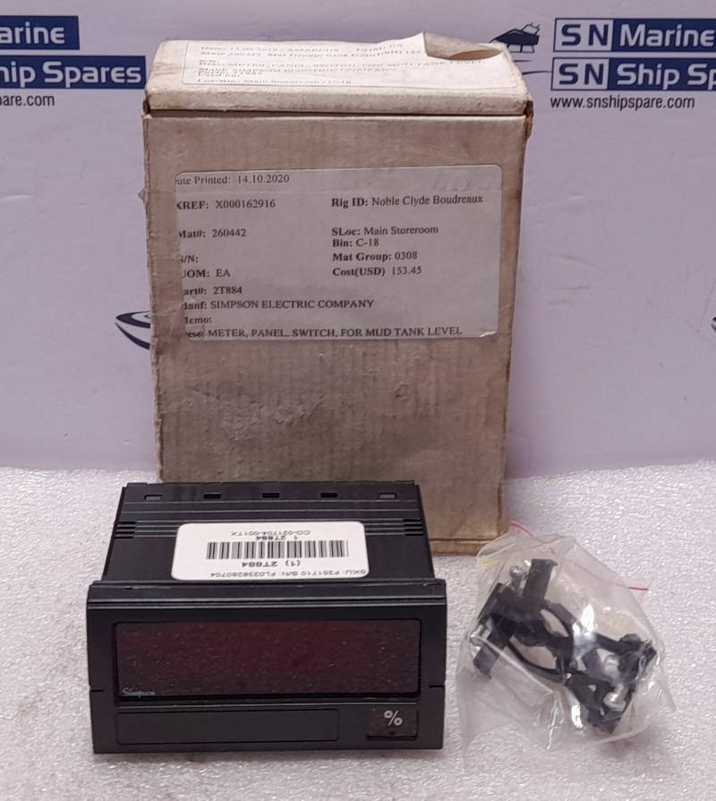 Simpson F351710 Panel Meter 2T884